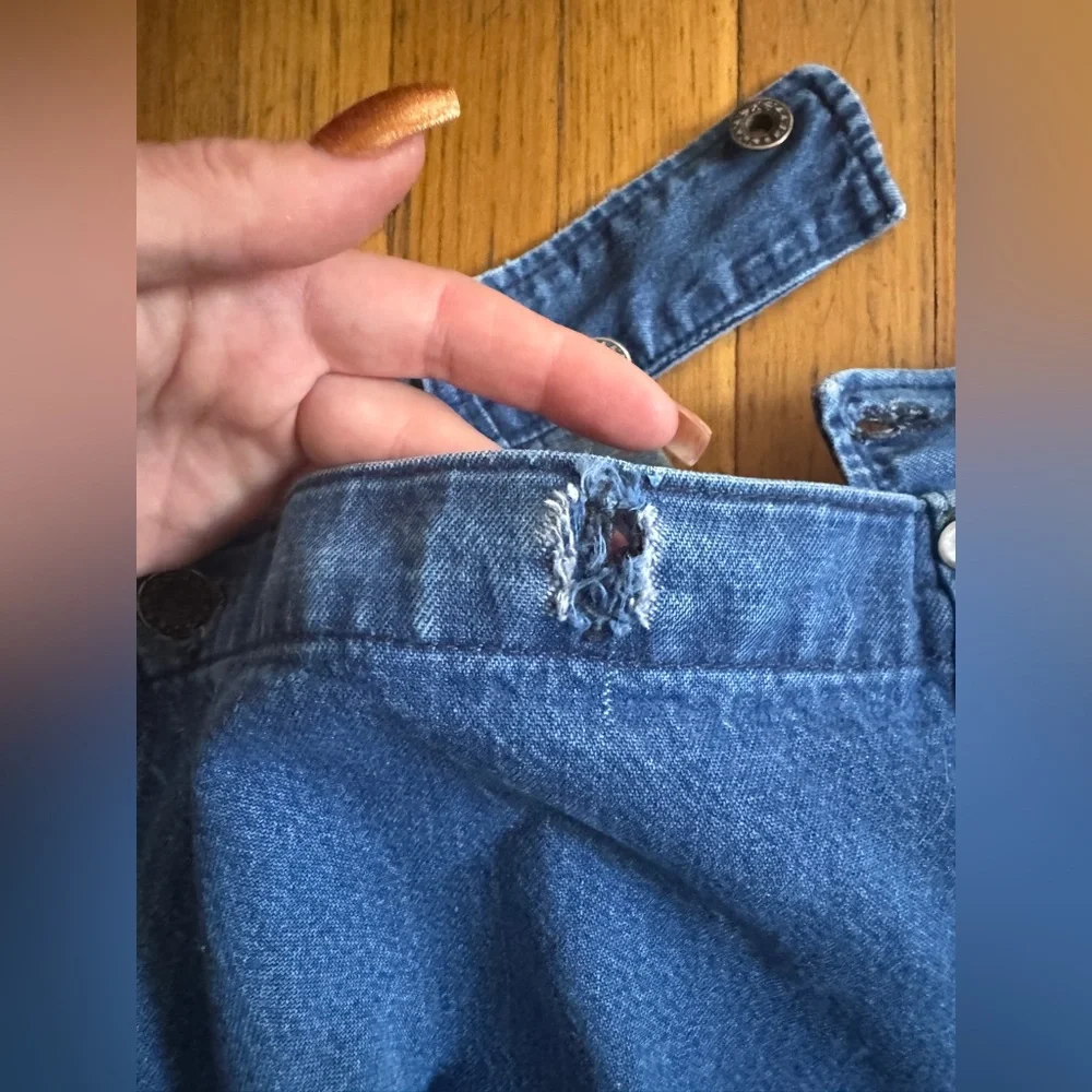 Vintage Amish Made Denim with 1940s USN Buttons - Picture 6 of 12